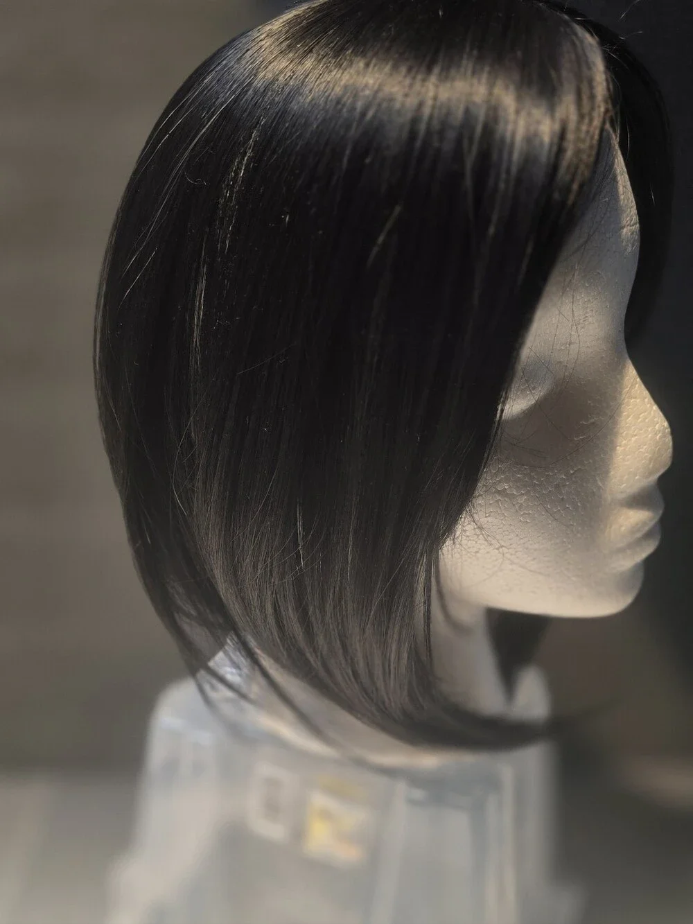 Lightweight Black Bob Hair Piece For Thinning Hair
